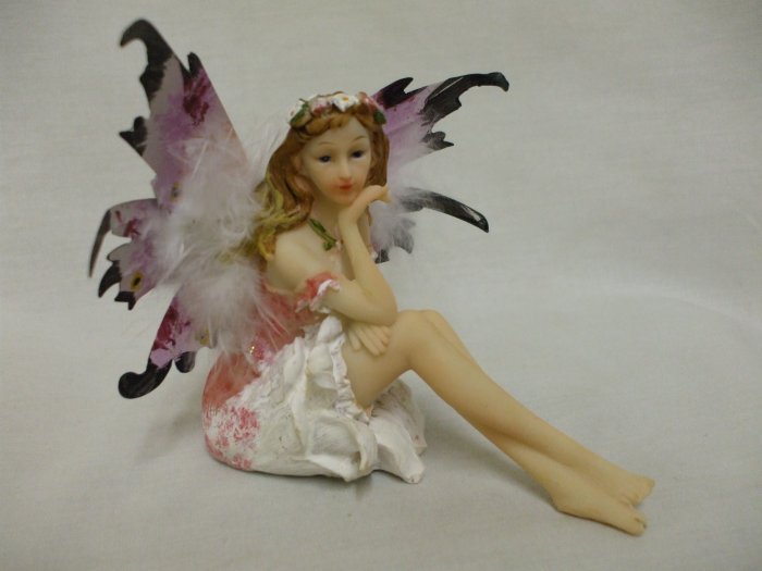 4" Resting Fairy Butterfly: Red