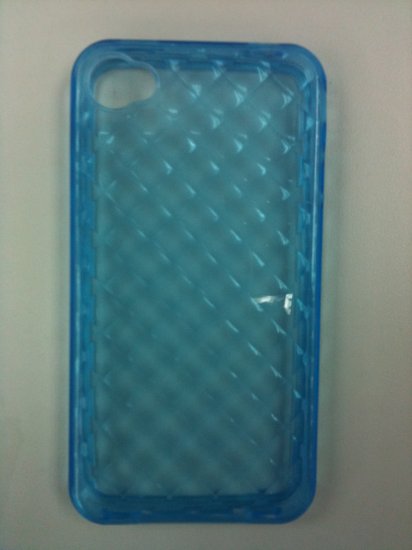 NEW BLUE GEL TPU CASE BUMPER FOR IPHONE 4G