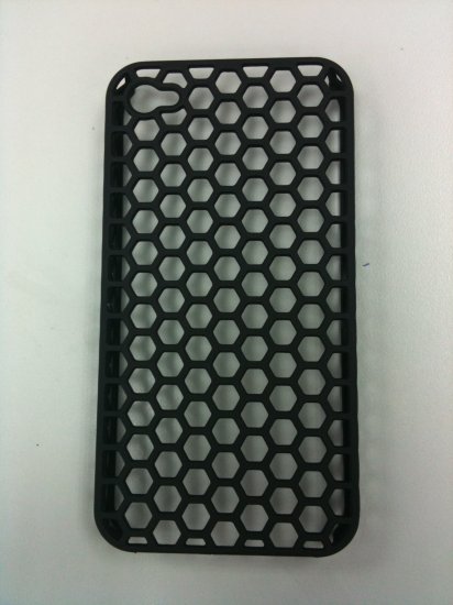 MESH HARD BLACK COVER CASE FOR IPHONE 4G