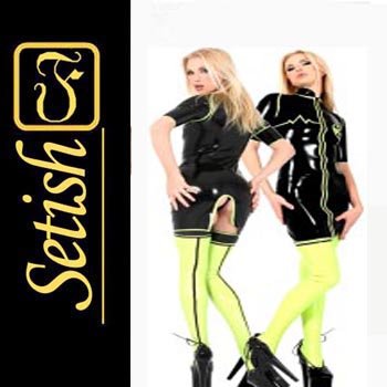 Sexy Costume Latex catsuit Latex Dress (not include pants) #skn002 hot sale !!