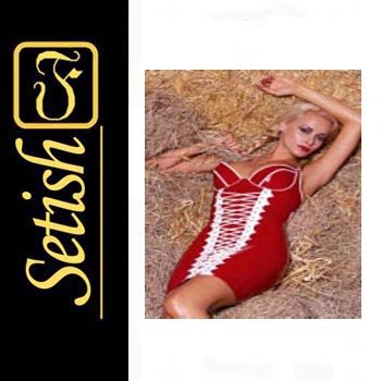 Red Sexy catsuit Latex Rubber Dress #skn029