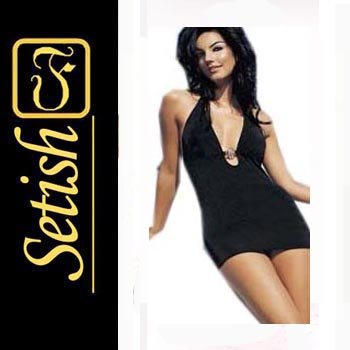 New Black Rubber Catsuit Sexy Latex Dress #skn057