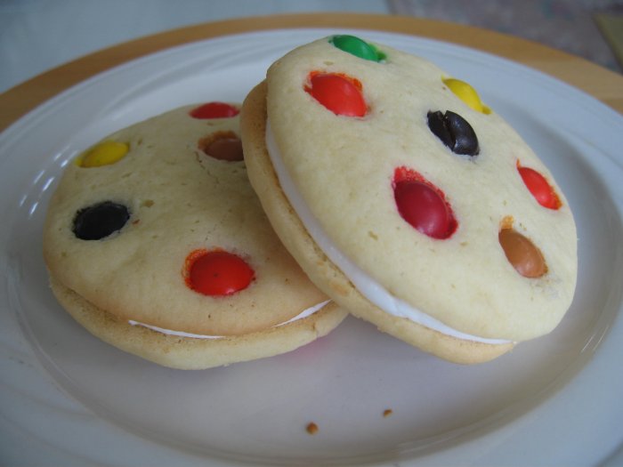 M&M Buttercream Cookie Sandwiches - 6 in a pack