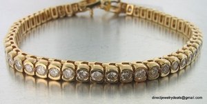 Genuine 5 ct Carat DIAMOND Tennis Bracelet 14K Gold