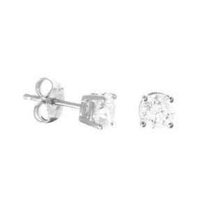 Genuine .46ct Round Diamond Stud Earrings14K White Gold