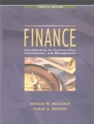 Finance Introduction to Institutions Investments and Management 12th by Melicher 0471675792