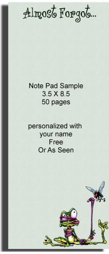 Frog tongue tied Note Pad Personalized