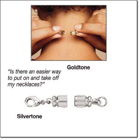 2 Sets of Goldtone & Silvertone Magnetic Necklace Buddies