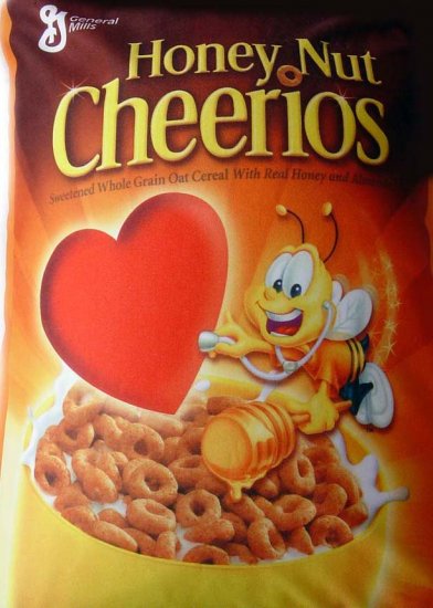Offically Licensed Product: 10" x 14" Squishy Honey Nut Cheerios Pillow