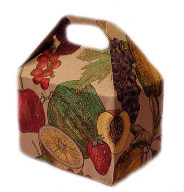Ecofriendly Fruits-Imprinted Gable Paper Gift Box