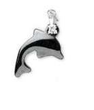 NEW Shiny Cute Hemalyke (Manmade Gemstone) Dolphin Pendant