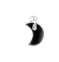 NEW Shiny Cute Hemalyke (Manmade Gemstone) Half Moon Pendant