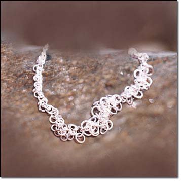 Shiny! Lively! Silvertone Multi-Circle Frontal Necklace