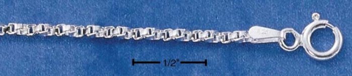 Shiny! 0.925 Sterling Silver 16" Twisted Box Chain-Necklace