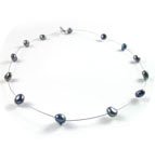 Classic-Design Silvertone 16" Freshwater Pearl Drops Necklace