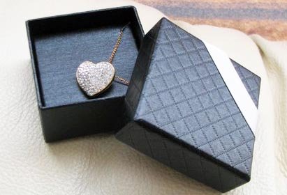 Heart Shape Clear Cubic Zirconia Crystal 18K Gold Over Sterling Silver Pendant