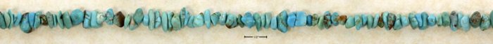 0.925 STERLING SILVER 16" TURQUOISE NUGGET NECKLACE With ROLO EXTENSION CHAIN
