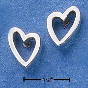 0.925 STERLING SILVER "OPEN-HEART" POST EARRINGS