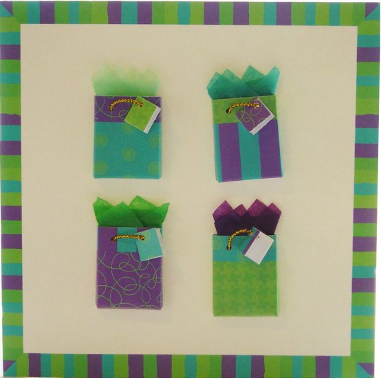 Handcrafted "GIFT-GIVING" Greeting Card: BLANK INSIDE - from heart-to-heart "GIFT-GIVING"