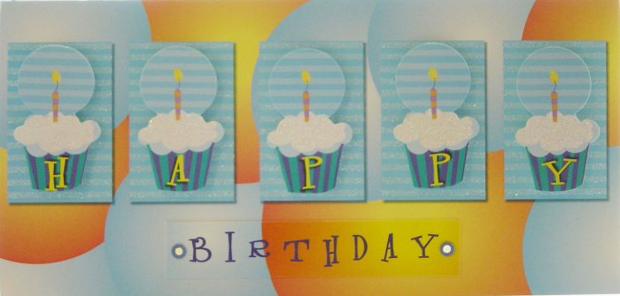 Handcrafted "HAPPY BIRTHDAY" Greeting Card: "Congratulations and best wishes!"