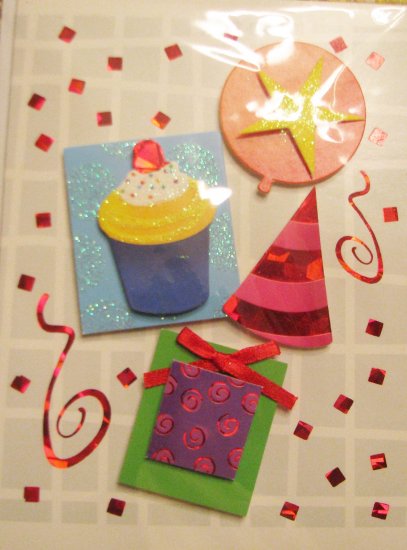 *FREE SHIPPING to US & CANADA* Handcrafted "Party" Design "Celebration" Greeting Card