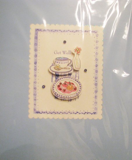 *FREE SHIPPING to US & CANADA* Handcrafted "Ger Well" Messenger Card