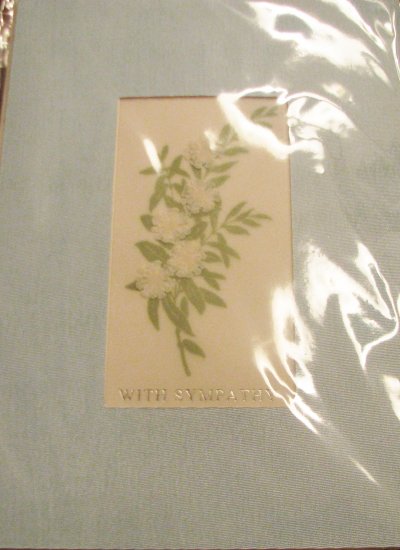 *FREE SHIPPING to US & CANADA* Handcrafted "With Sympathy" Messenger Card