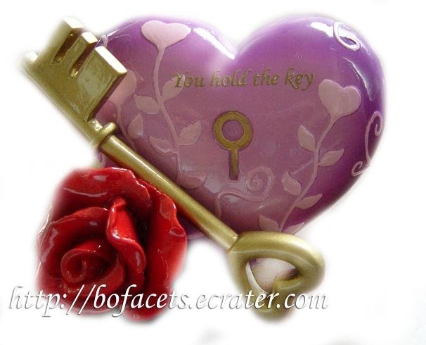 Ceramic/Pottery Heart Shape You Hold The Key Home Decor