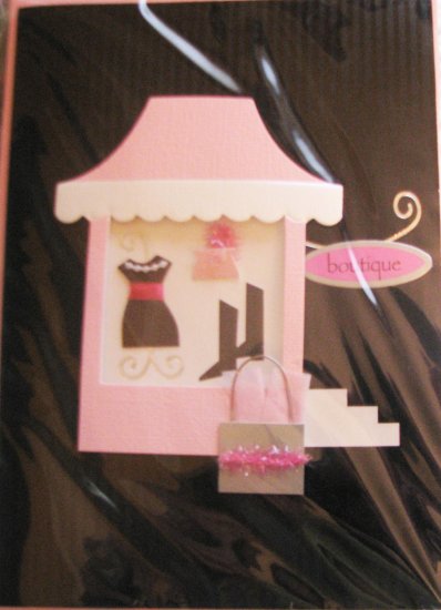 *FREE SHIPPING to US & CANADA* Handcrafted "FEATURING BOUTIQUE" Greeting Card: BLANK INSIDE