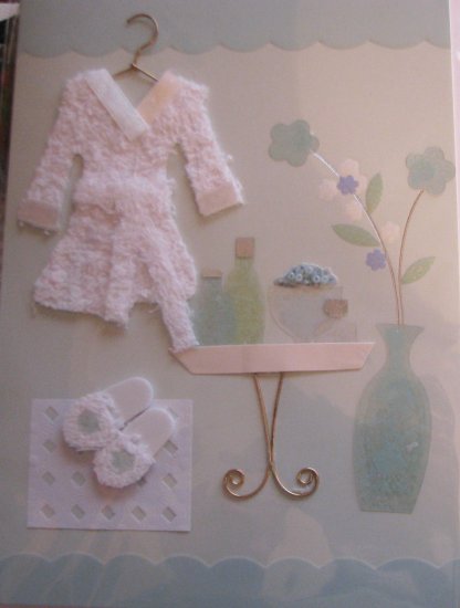 *FREE SHIPPING to US & CANADA* Handcrafted "FEATURING SPA" Greeting Card: BLANK INSIDE