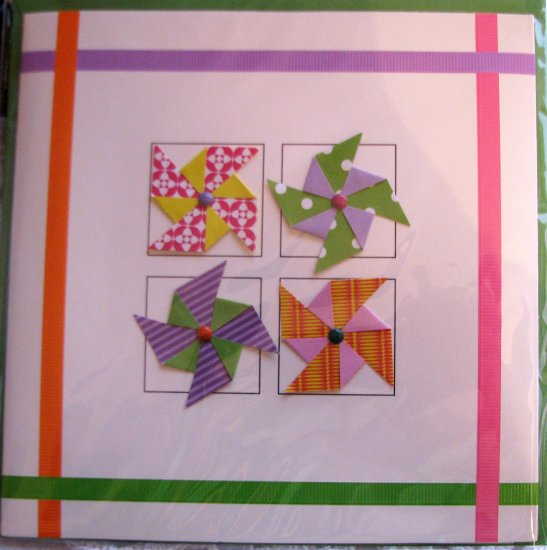 *FREE SHIPPING to US & CANADA* Handcrafted "PAPER-WINDMILLS" Greeting Card: BLANK INSIDE