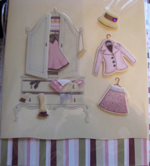 *FREE SHIPPING to US & CANADA* Handcrafted "LADIES' CLOSET" Greeting Card: BLANK INSIDE