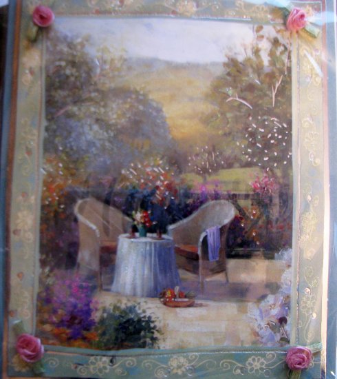 *FREE SHIPPING to US & CANADA* Handcrafted "SECRET GARDEN" Greeting Card: BLANK INSIDE