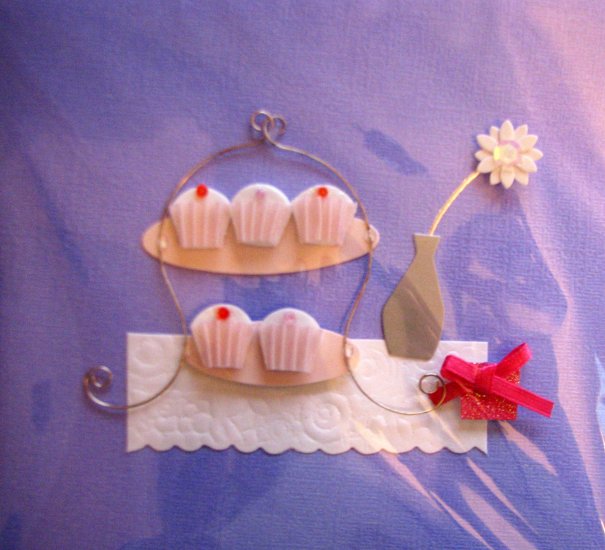 *FREE SHIPPING to US & CANADA* Handcrafted "DESSERT-CAFE" Greeting Card: BLANK INSIDE
