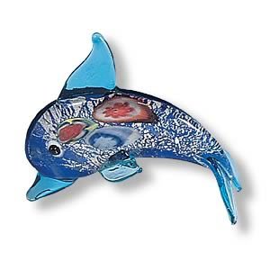 Mini Handcrafted Art Glass Decoration - Dolphin Glass Figurine