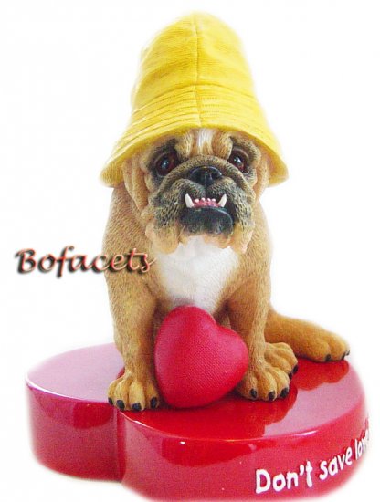 Collectible Zelda Wisdom BULLDOG Figurine - "Don't Save Love For A Rainy Day"