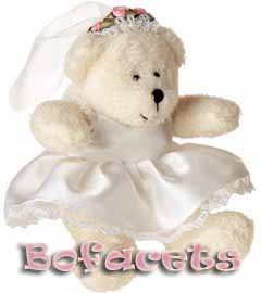 MINI "BRIDE" TEDDY BEAR PLUSH