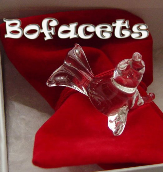 Mini Handcrafted Crystal Glass Decoration - Sea-lion Crystal Glass Figurine