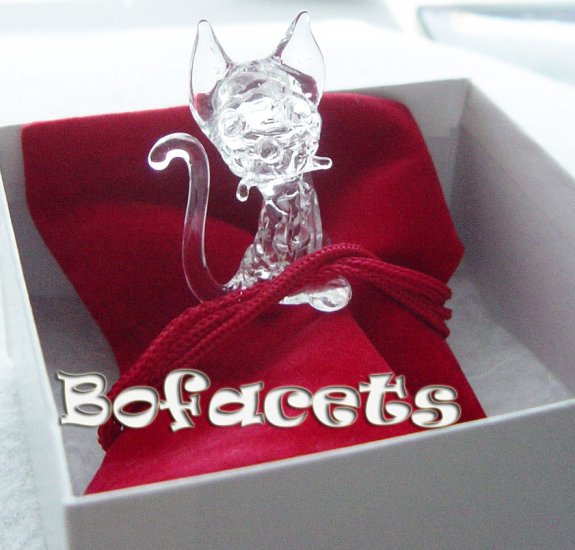 Mini Handcrafted Crystal Glass Decoration - Kitten Crystal Glass Figurine