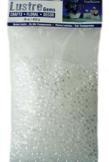HOME DECOR Bag of One Pound-Clear Lustre Gems