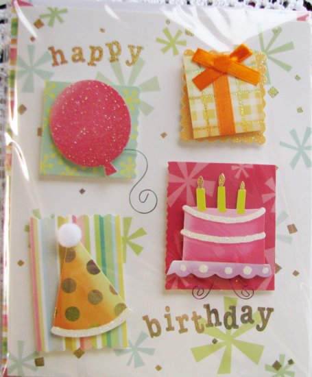 *FREE SHIPPING to US & CANADA* Handcrafted "Celebrate" Greeting Card