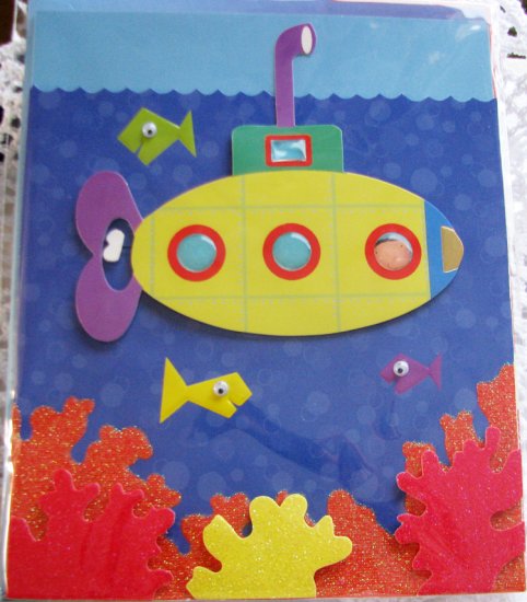 "Looks like birthday fun on the horizon!" Handcrafted "Birthday" Greeting Card