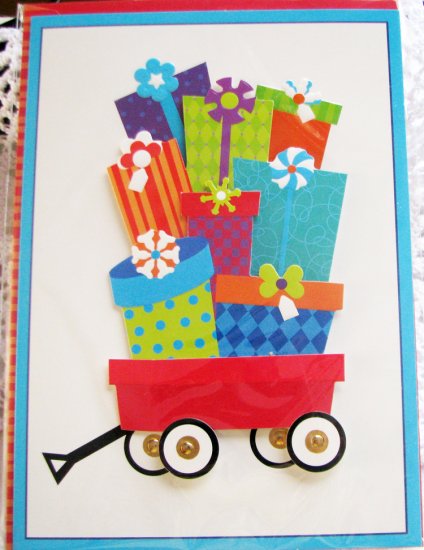 "Many Happy Surprises" Handcrafted "Birthday" Greeting Card