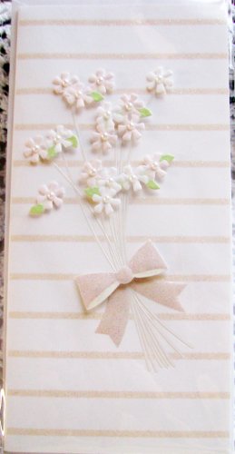 *FREE SHIPPING to US & CANADA* "LOVE" Handcrafted "Bundle of Flowers" Greeting Card: BLANK INSIDE