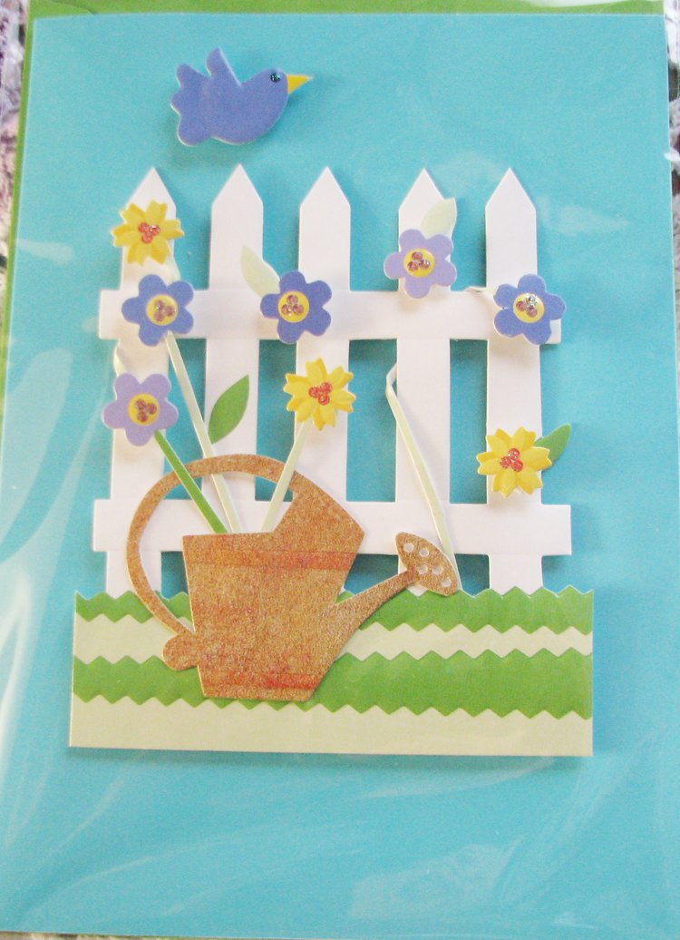 "Hope you have a little song in your heart today" Handcrafted "GET WELL" Message Card