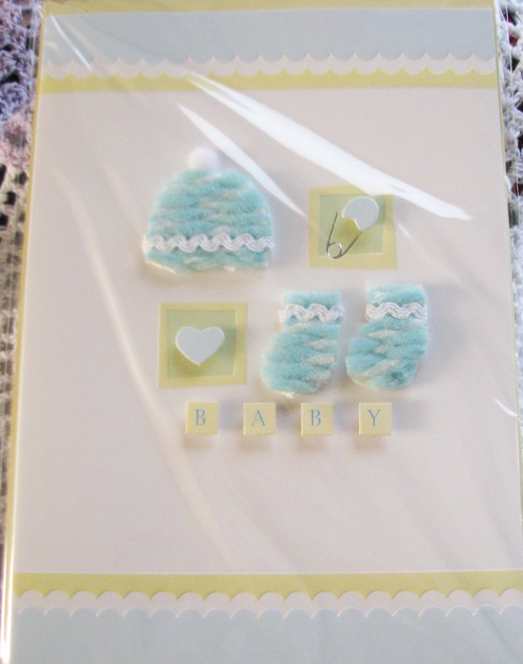 "Congratulations on your new baby!" Handcrafted Greeting Card