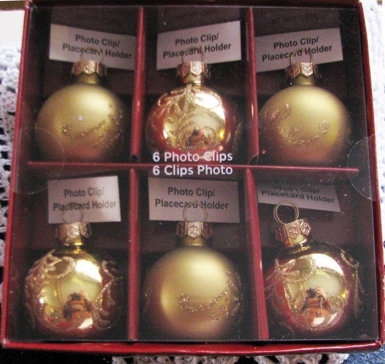 All year long ... A Set of 6-Piece Let's Celebrate "Photo Clip/ Placecard Holder Decorations"