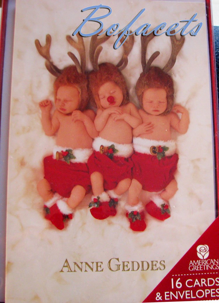 AMERICAN GREETINGS "Merry Christmas to all" ANNE GEDDES 16 Cards & Envelopes