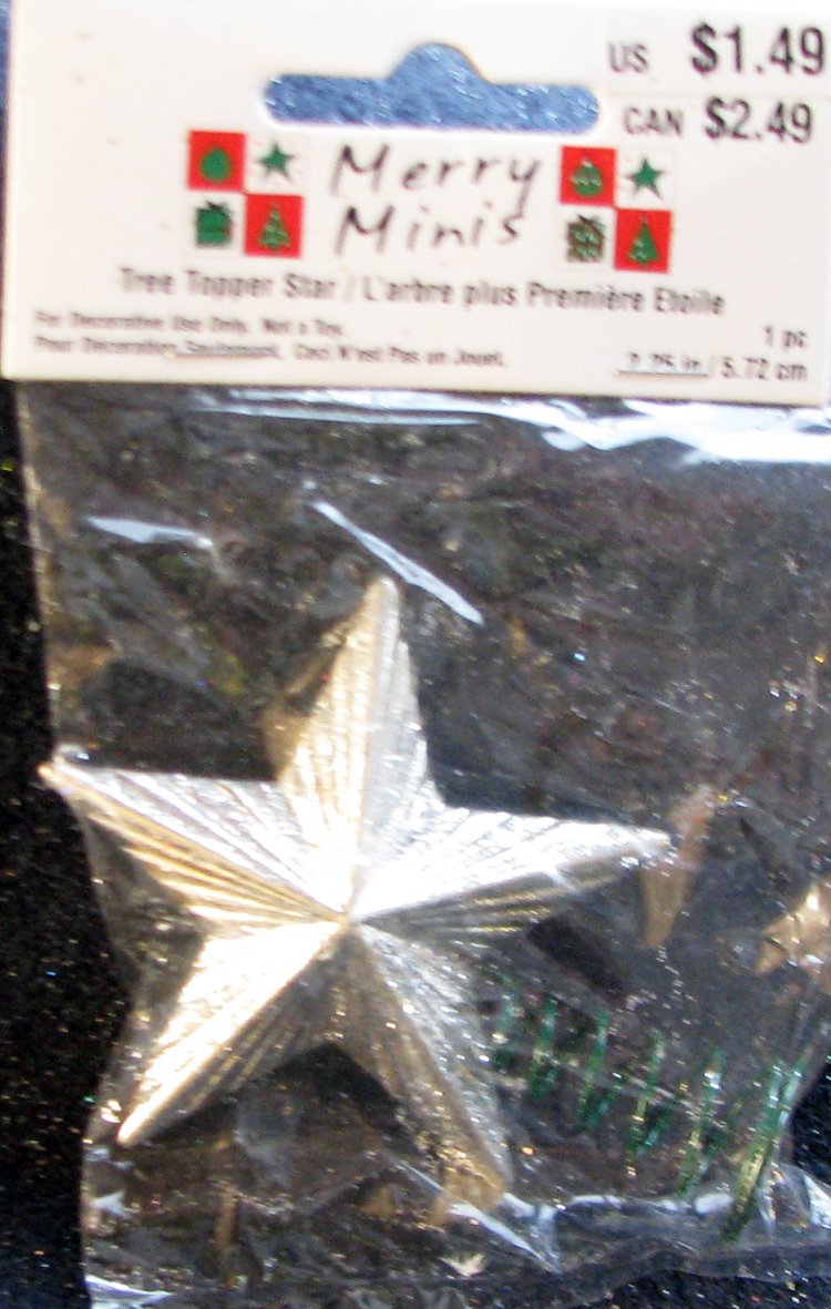 HOME DECOR Merry Silvery Tree Topper Star