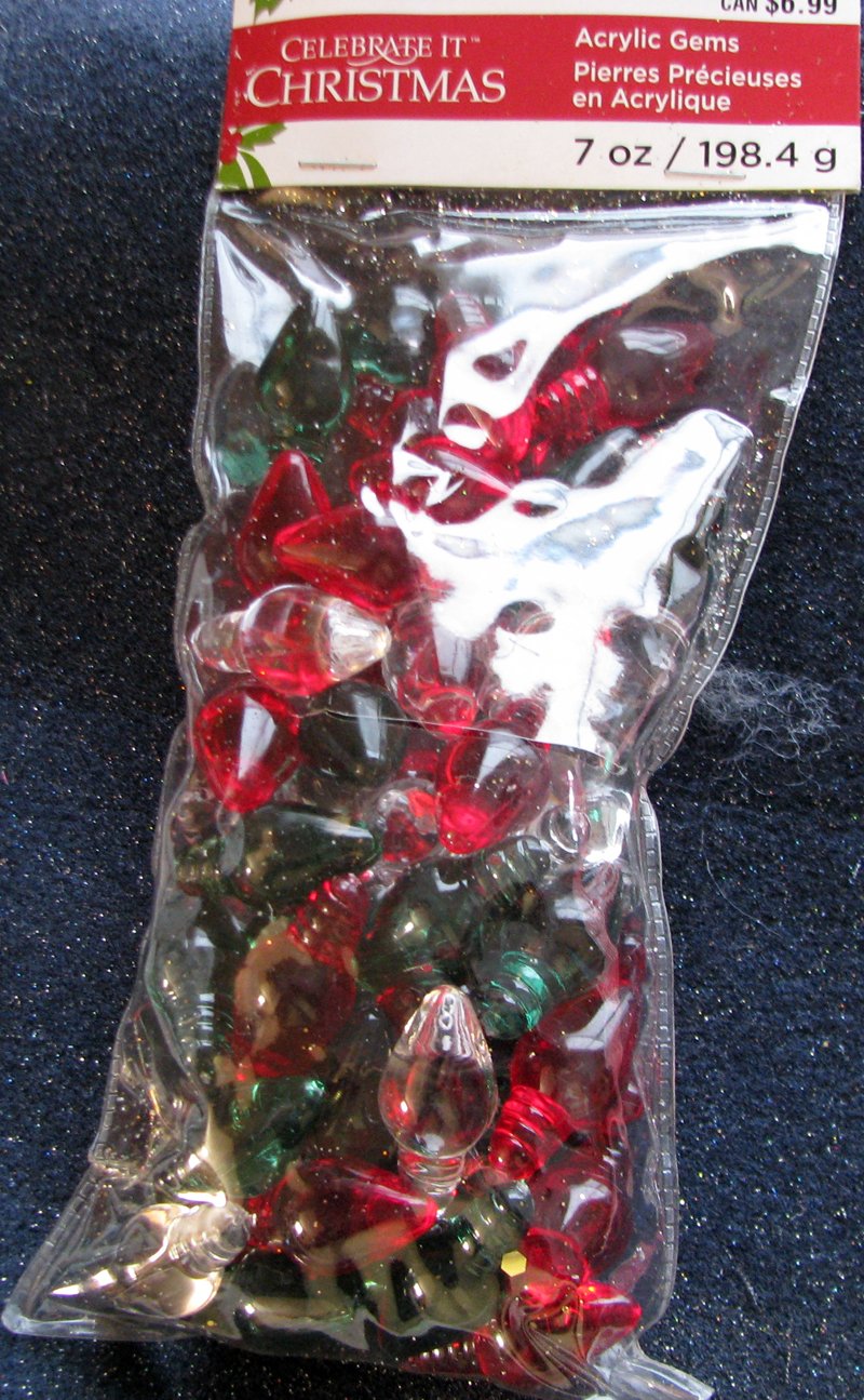 One Bag of Colorful Holidays Acrylic Gems